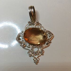 Topaz Color Gemstone Pendant